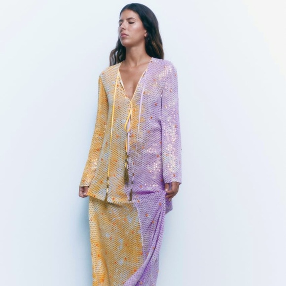 Sequin Midi Dress - Picture 1 of 8